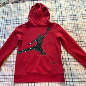 Jordan Bright Red Hoodie with Black Tag